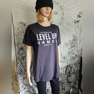 EUC Burn Voot Camp 'Level Up Games Lakeway, TX'  Black T-Shirt Large